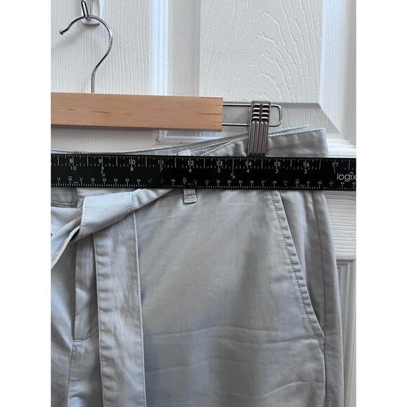 Banana Republic Factory Women’s Grey Chino Self Tie Waist Pocket Pant Size 6R - Picture 5 of 10